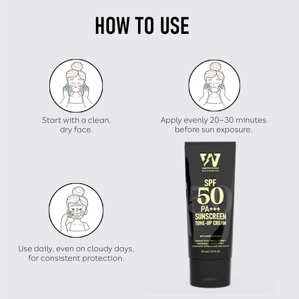 Sunscreen SPF 50 PA+++ Tone Up Cream