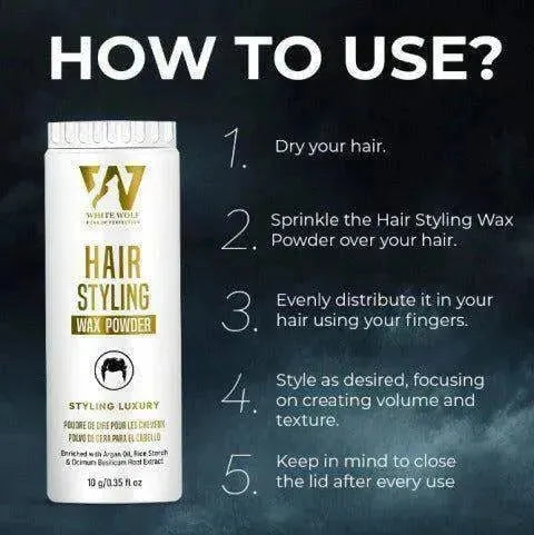 how to use white wolf hair powder wax