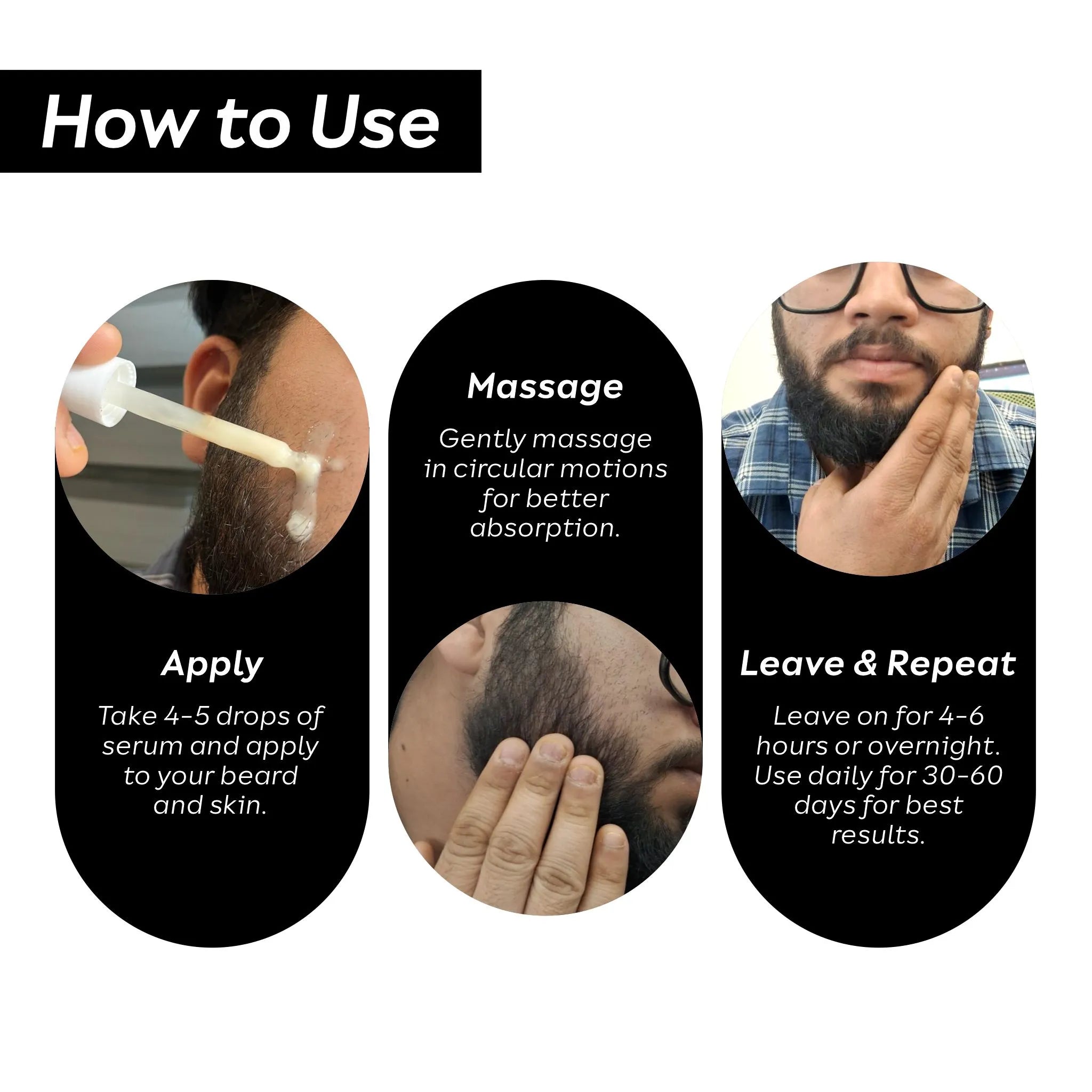 how to use beard growth serum step by step
